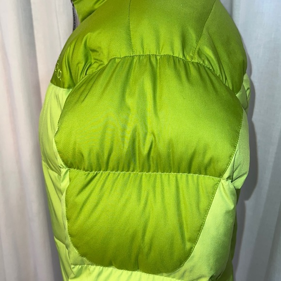 Marmot down puffer jacket-3 zipper pockets/cinch waist/up-down double-zip front - Picture 9 of 16